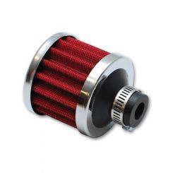 Vibrant Performance Crankcase Breather Filter w/ Chrome Cap, 1.25" Inlet ID