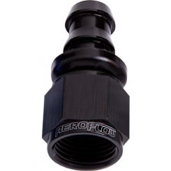 Aeroflow 400/510 Series Push Lock Straight Hose End -8AN Black