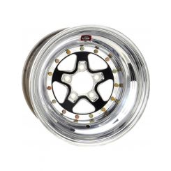 Weld Racing Wheel Drag 15x15 Black Alumastar 5x4.5 5in. BS Non-BL