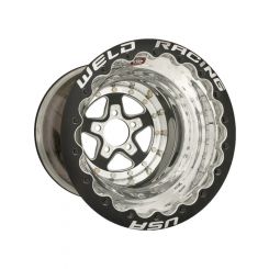 Weld Racing Wheel Drag 15x10 Black Alumastar 5x4.5 6in. BS Black SB…
