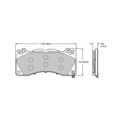 Wilwood Brake Pad D1792-10 Bp-10 Sx6R .661 Thk Axle (15014897K)