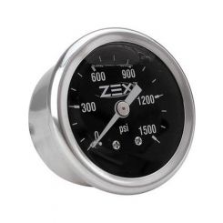 Zex Gauge Nitrous Pressure 0-1500 psi 1 1/2 in. Diameter Analog Full Swe
