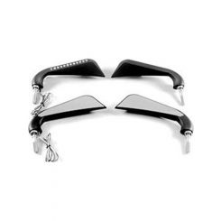 Zodiac Avenger Mirrors Pair Chrome W/Led
