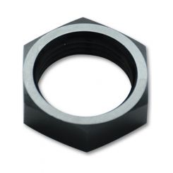Vibrant Performance Bulkhead Nut; Size: -8AN Female Threads Aluminum Black