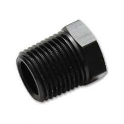 Vibrant Performance NPT Hex Head Pipe Plugs; Size: 1/4" NPT Black Anodized