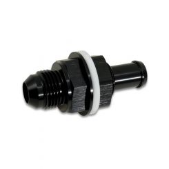 Vibrant Performance Fuel Cell Bulkhead, AN Size: -6; Barb Size: 0.3125" Black