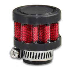 Vibrant Performance Crankcase Breather Filter, 5/8" Inlet ID Round Rubber Black