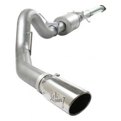 AFE Atlas Exhaust 4in Aluminized Cat-Back w/ 304 SS Polished Tip 11