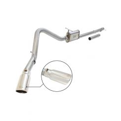 AFE Mach Force XP Exhaust 3in-3.5in SS Single Side Ext CB w/ Polish