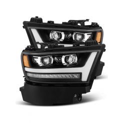 AlphaRex 19-20 Ram 1500HD PRO-Series Proj Headlight Plnk Style Blk w/Ac…