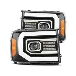 AlphaRex 07-13 GMC 1500HD PRO-Series Proj Headlights Plank Style Gloss …