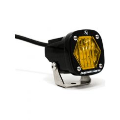 Baja Designs S1 Amber Wide Cornering LED Light w/ Mounting Bracket Sing…