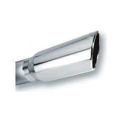 Borla 4in Inlet 5in Round Rolled Angle Cut w/ Clamp x 14in Long Exhaust