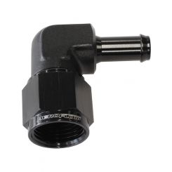 Aeroflow 90 Degree Hose Barb 5/16 Inch to -6AN Black