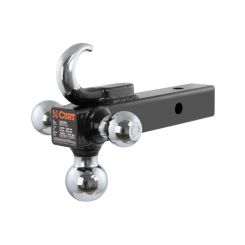 Curt Multi-Ball Mount w/Hook 2in Solid Shank 1-7/8in 2in & 2-5/16in Chro