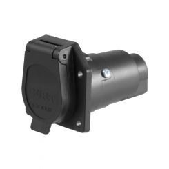 Curt 7-Way RV Blade Connector Socket Vehicle Side Black Plastic