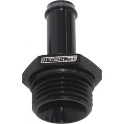 Aeroflow Straight Hose Barb 1/2 Inch to -8 ORB Black