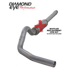 Diamond Eye Kit 4" Cb Mflr Rplcment Pipe Sgl Al: 94-97 For Ford 7.3L