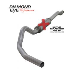 Diamond Eye Kit 4" Cb Mflr Rplcment Pipe Sgl Al: 03-07 For Ford 6.0L