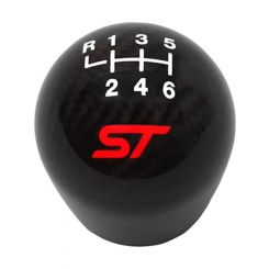 For Ford Racing Focus ST Black Carbon Fiber Shift Knob 6 Speed
