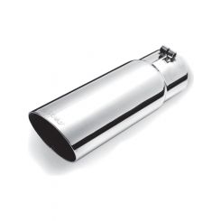 Gibson Round Single Wall Angle-Cut Tip 4in OD/3in Inlet/12in Length Sta