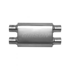 Gibson CFT SuperFlow Dual/Dual Oval Muffler 4x9x18in/3in Inlet/3in Outl