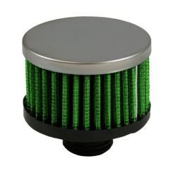 Green Filter Crankcase Filter OD 1.25" / Base 3" / Top 3" / H 1.75"