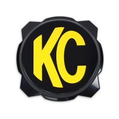 KC Hilites 6" Hard Cover For Gravity Pro6 LED Lights Single Black Yellow KC Logo