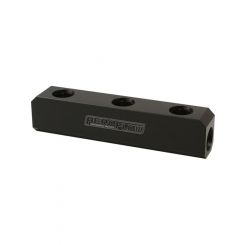 Aeroflow Billet 5 Port Fuel Log -8AN Log, 3 x ORB Top & 2 End Black AF457-08BLK