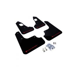 Rally Armor 2008+ For Mitsubishi EVO X UR Black Mud Flap w/ Red