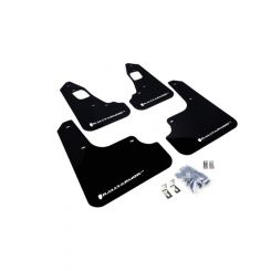 Rally Armor 2008+ For Mitsubishi EVO X UR Black Mud Flap w/ Whi