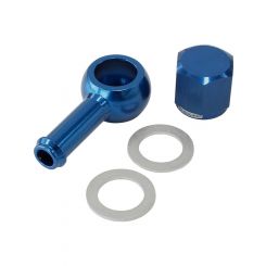 Aeroflow 90 Degree Fuel Pump Banjo Kit Silver With Fitting & Cap