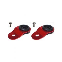 Torque Solution Radiator Mount Combo with Inserts RED : For Mitsub