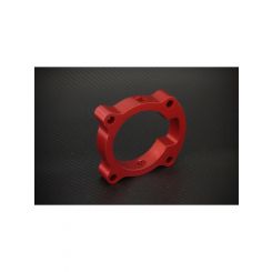 Torque Solution Throttle Body Spacer Red: For Hyundai Genesis Coup