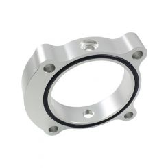 Torque Solution Throttle Body Spacer Silver: For Kia Optima 2.0T