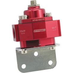 Aeroflow 2-Port Fuel Pressure Regulator 3/8" ORB Ports 1-4 PSI Red