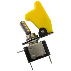 Aeroflow Yellow Covered Led Rocket / Missile Switch 12V 20A