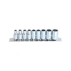 SP Tools Socket Rail 1/4Dr 12Pt 9Pc Sae