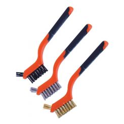 SP Tools Brush Wire Mini 3Pc Set - 3 x 7 Row + 5 Hole Tip