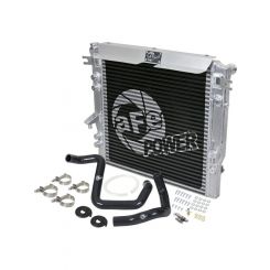 AFE Bladerunner GT Series Bar and Plate Radiator w/ Black Hoses For