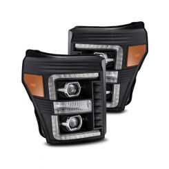 Alpharex For 11-16 Ford F-350 SD Luxx LED Proj Headlights Plank Style B…