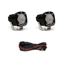 Baja Designs S1 Work/Scene LED Light w/ Mounting Bracket Pair