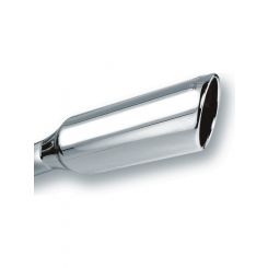 Borla 2.25in Inlet 4in Round Rolled Angle Cut x 12in Long Embossed Exhau