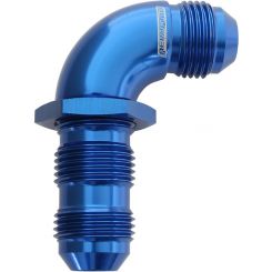 Aeroflow 90 Degree Full Flow AN Bulkhead -4AN Blue