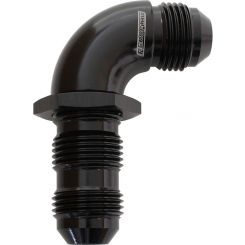 Aeroflow 90 Degree Full Flow AN Bulkhead -8AN Black