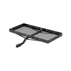 Curt 48in x 20in Tray-Style Cargo Carrier Fixed 1-1/4in Shank w/2in Adap