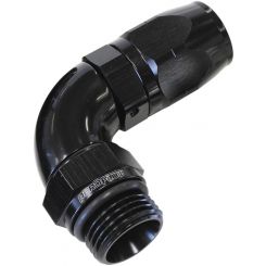 Aeroflow 90 Degree Male ORB Swivel Hose End -8ORB to -8AN Black AF549-08-08BLK