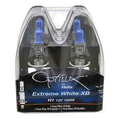 Hella Optilux H1 100W XB Extreme White Bulbs Pair