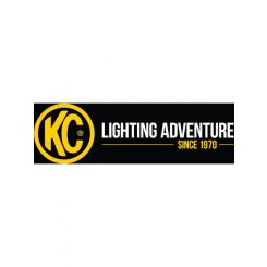KC Hilites 17" x 60" Banner Adventure Further Black Yellow KC Logo