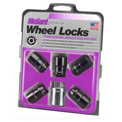 McGard Wheel Lock Nut Set 5pk. Cone Seat M12X1.5 3/4 Hex 1.46in. Length